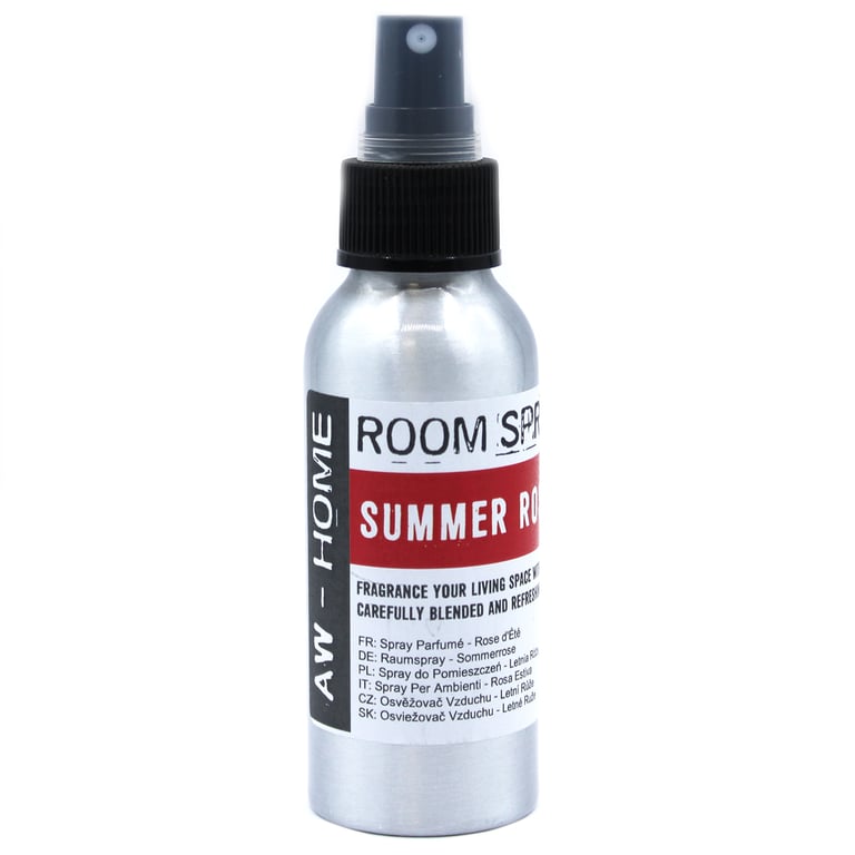 Summer Rose 100ml Scented Floral Room Spray - Fragrance Sprayer and Indoor Air Freshener