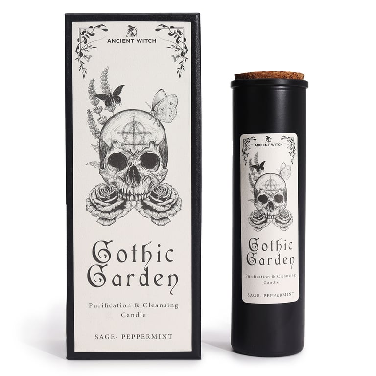 Ancient Witch Ritual Candles - Handcrafted Occult Spiritual Tools for Meditation and Spellwork in the Gothic Garden Collection