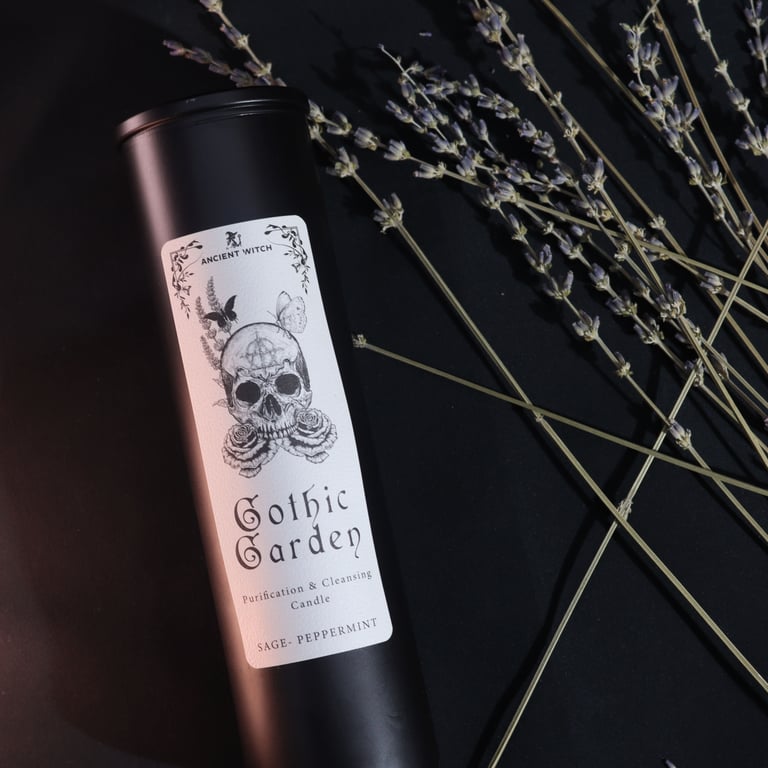 Ancient Witch Ritual Candles - Handcrafted Occult Spiritual Tools for Meditation and Spellwork in the Gothic Garden Collection