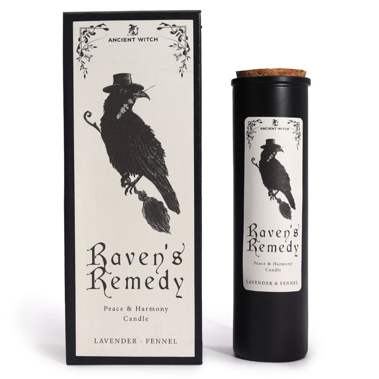 Ancient Witch Ritual Candles - Ravens Remedy: Spiritual Healing and Protection Magic Candles