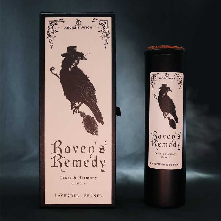 Ancient Witch Ritual Candles - Ravens Remedy: Spiritual Healing and Protection Magic Candles