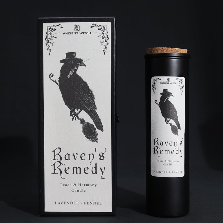Ancient Witch Ritual Candles - Ravens Remedy: Spiritual Healing and Protection Magic Candles