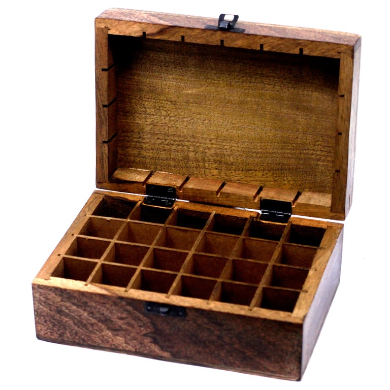 24-Cavity Aromatherapy Essential Oil Box (Floral) - Mango Aromathrapy