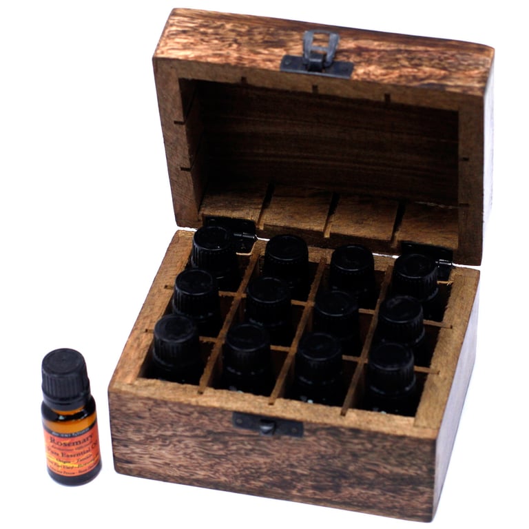 12-Cavity Essential Oil Diffuser Box (Mango Aromatherapy) - Floral by Your Brand