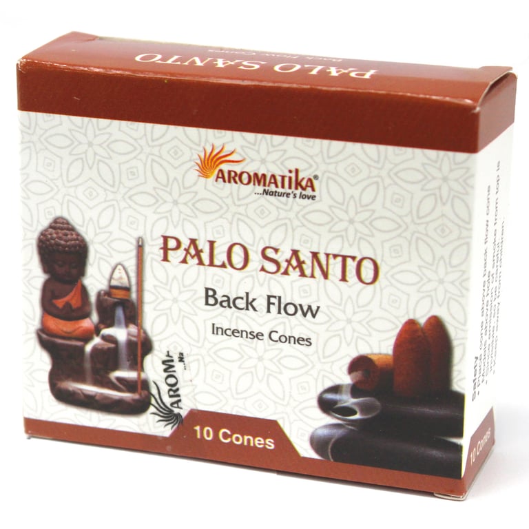 Aromatica Palo Santo Backflow Incense Cones - Natural Spiritual Purification and Aromatherapy