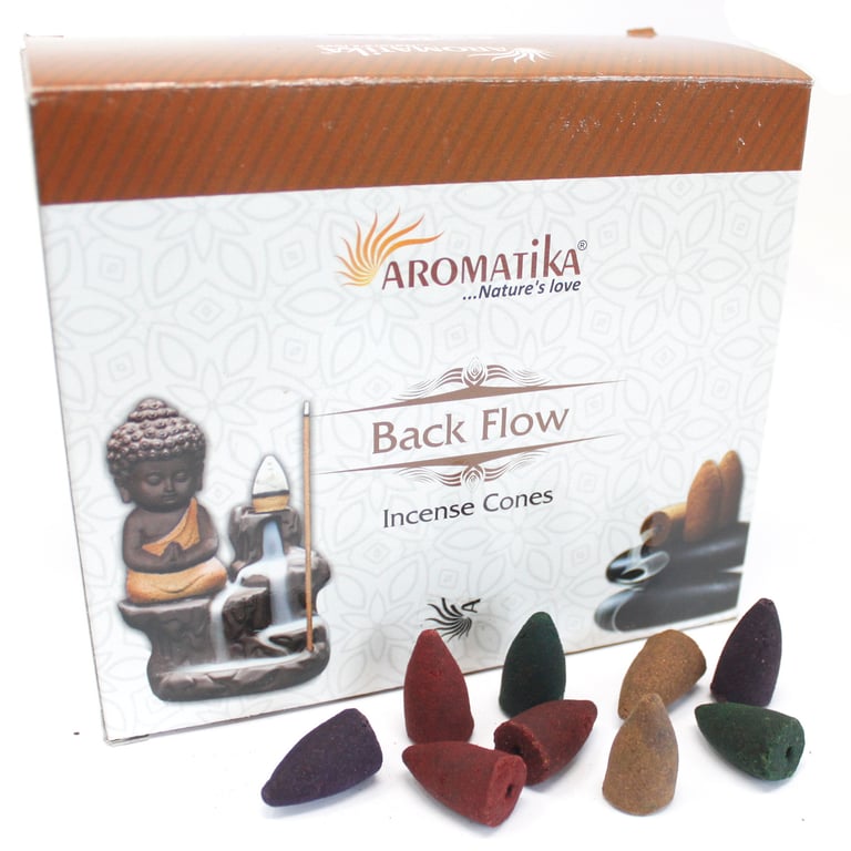 Aromatica 7 Chakras Backflow Incense Cones - Spiritual Home Aromatherapy
