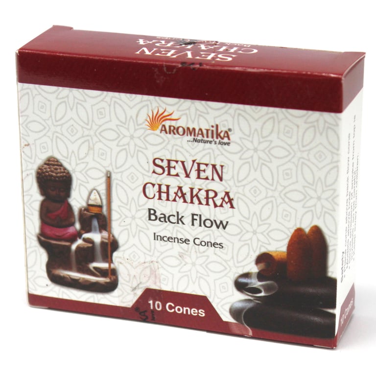Aromatica 7 Chakras Backflow Incense Cones - Spiritual Home Aromatherapy