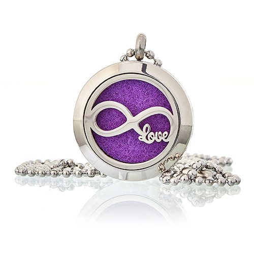 Infinity Love Aromatherapy Diffuser Necklace - 25mm Essential Oil Pendant