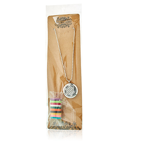 Aromatherapy Diffuser Necklace - Essential Oil Release with Turtle Charm, 25mm Size