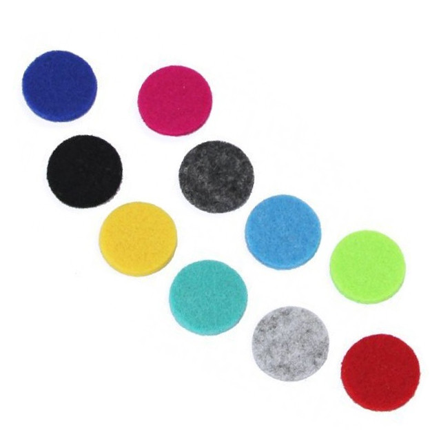 Essential Oil Necklace - Aromatherapy Reusable Refill Pad 15mm Pendant