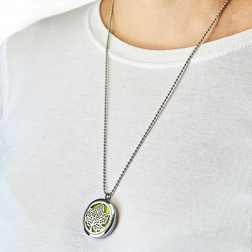 Aromatherapy Necklace - Hamsa Chakra Pendant - 30mm (Brand Name)