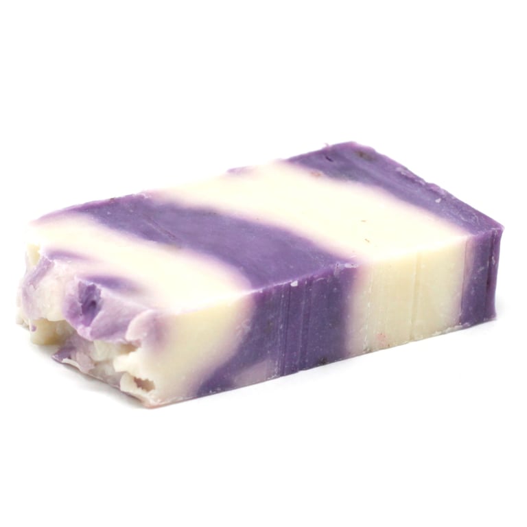 Handcrafted Lavender Olive Oil Soap - Natural, Artisanal Slice (Approx 100g)