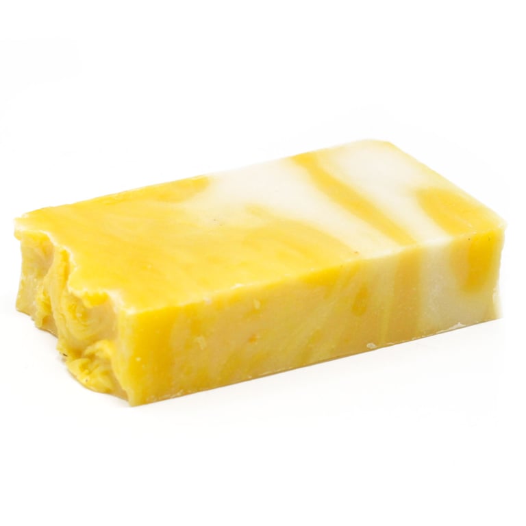 Handcrafted Lemon Olive Oil Soap Slice - 100g Natural and Moisturizing Bar