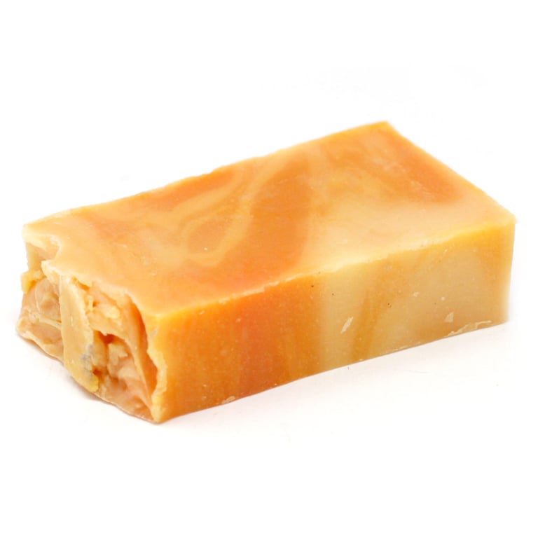 Handcrafted Orange Olive Oil Soap - Slice 100g, Natural and Organic, Handmade in Small Batches