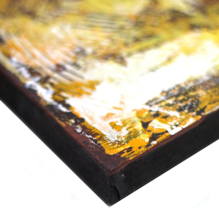 3-Headed Bamboo Buddha Painting - Artistic Decorative Item