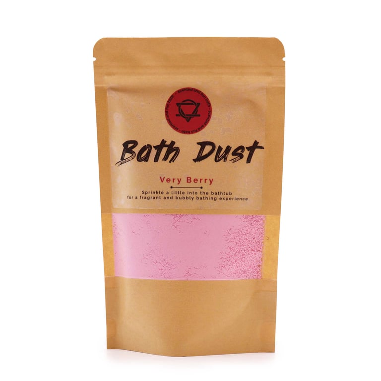 Very Berry Bath Dust - 190g Relaxing Exfoliant and Bath Powder for Home Spa Beauty Treatments