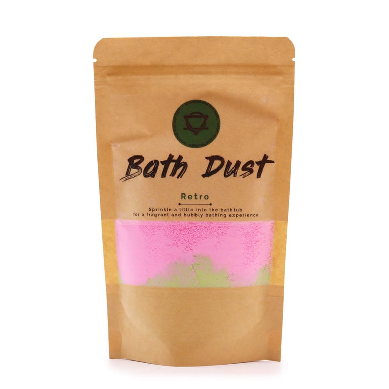 Retro Bath Dust 190g - Natural Bathroom Cleaner for Home Cleaning and Hygiene