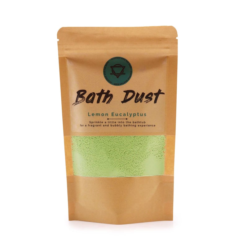 Lemon Eucalyptus Bath Dust - Natural Fragrance for Body Care and Spa Treatment (190g)