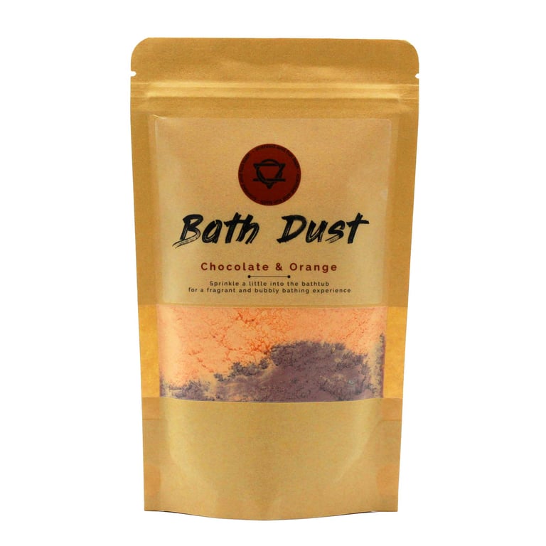 Chocolate & Orange Bath Dust 190g - Scented Bath Salts for Relaxing Soak Experiences