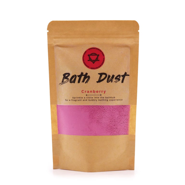Natural Cranberry Bath Dust 190g - Relaxing Home Spa Experience