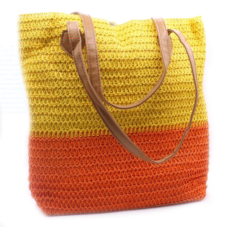 Bazaar Tote Bag - Durable Yellow & Orange, Back to the Bazaar