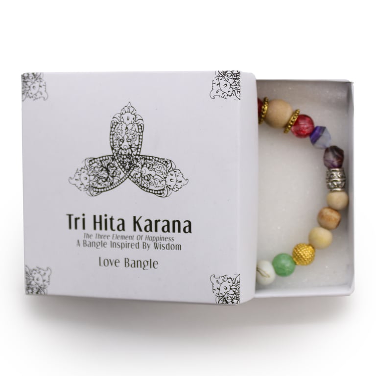 Handcrafted Tri Hita Karana Bangle - Love, Indonesian Cultural Jewelry, Balinese Style Bracelet
