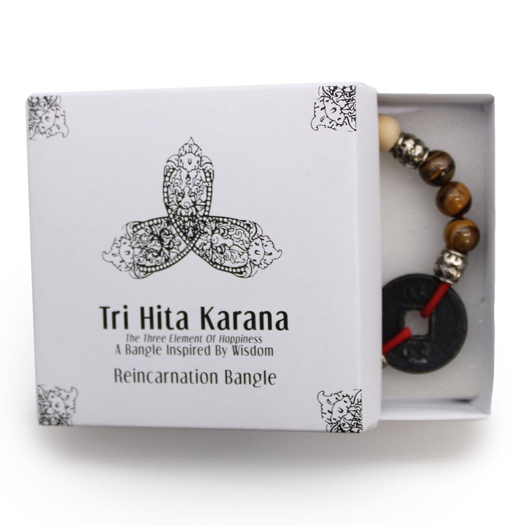 Tri Hita Karana Reincarnation Handmade Balinese Bangle - Unique Spiritual Jewelry