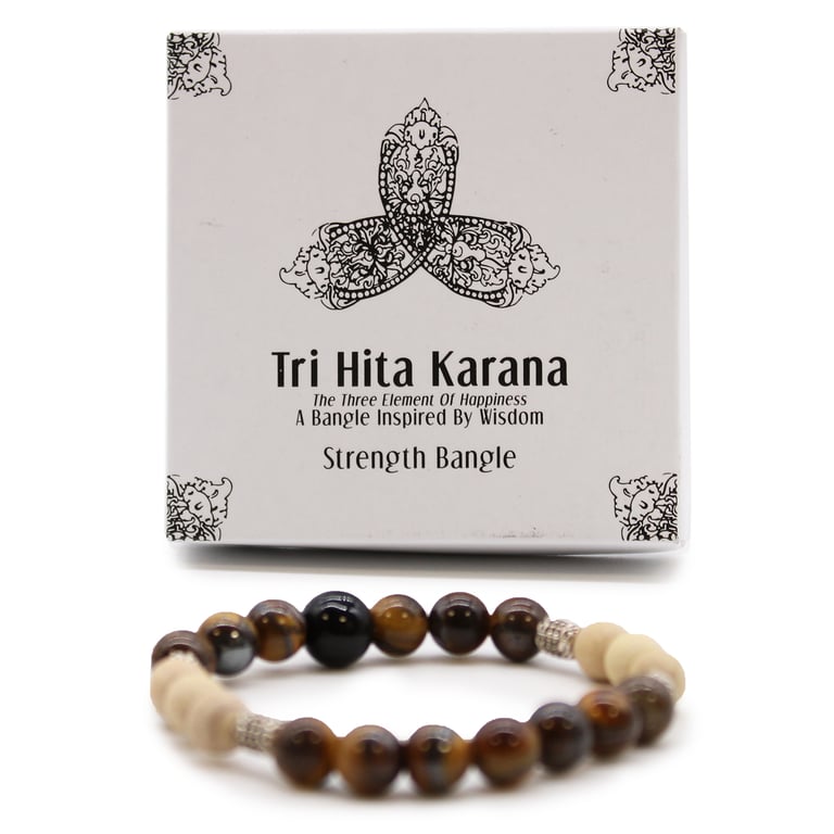 Tri Hita Karana Bangle - Strength Spiritual Healing Energy Wristband
