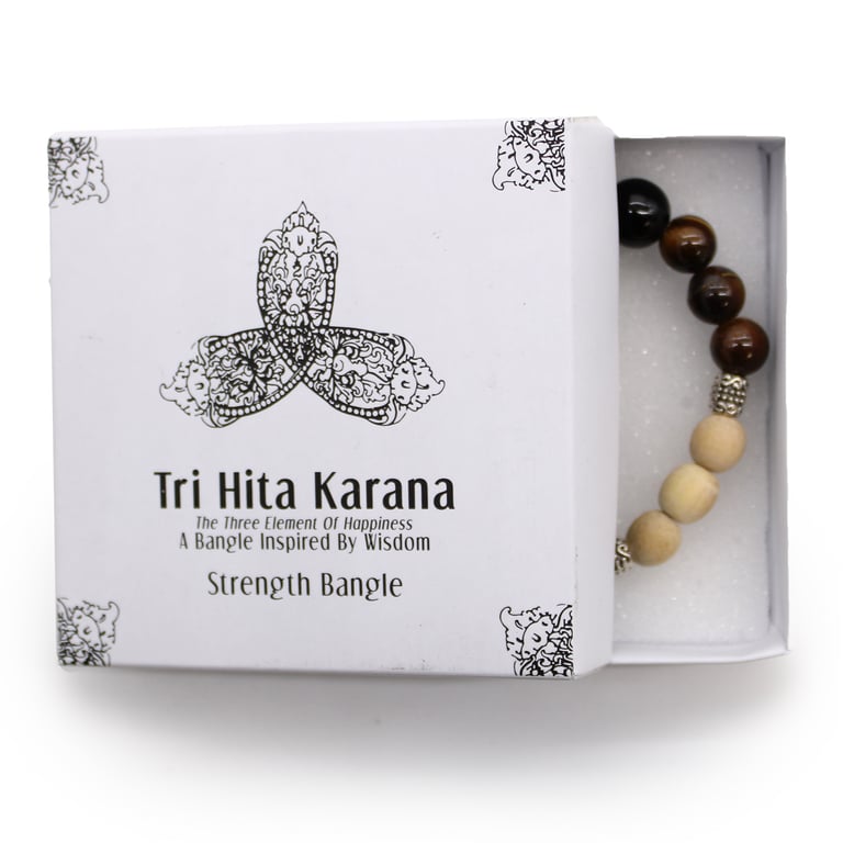 Tri Hita Karana Bangle - Strength Spiritual Healing Energy Wristband