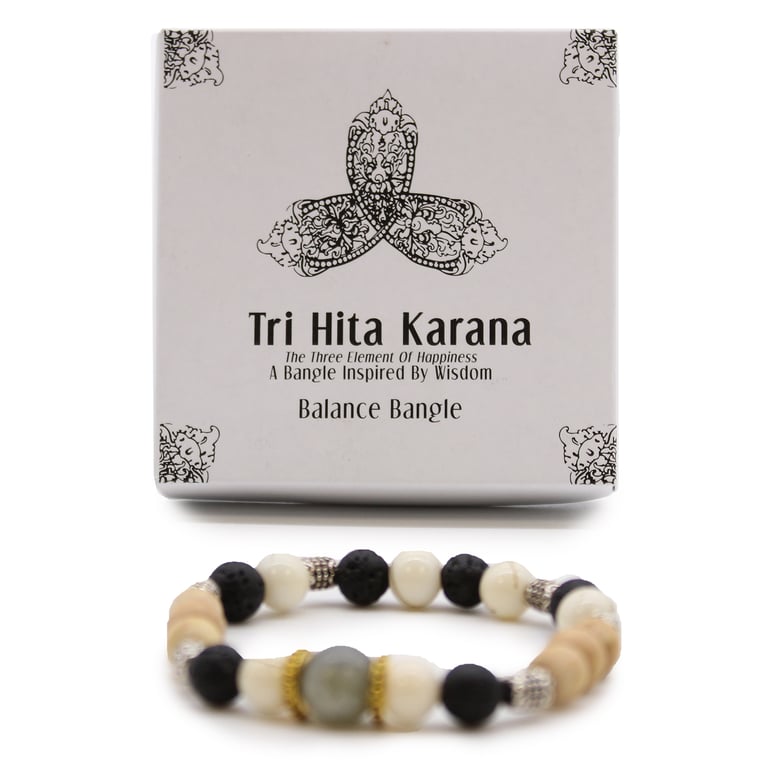 Tri Hita Karana Bangle - Sacred Geometry Balance Accessory Handcrafted in Bali