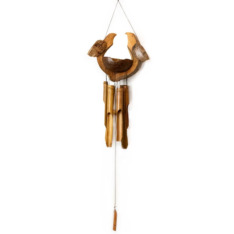 Bamboo Windchime - Natural Finish - Eco-Friendly Design - Husband & Wife Brand