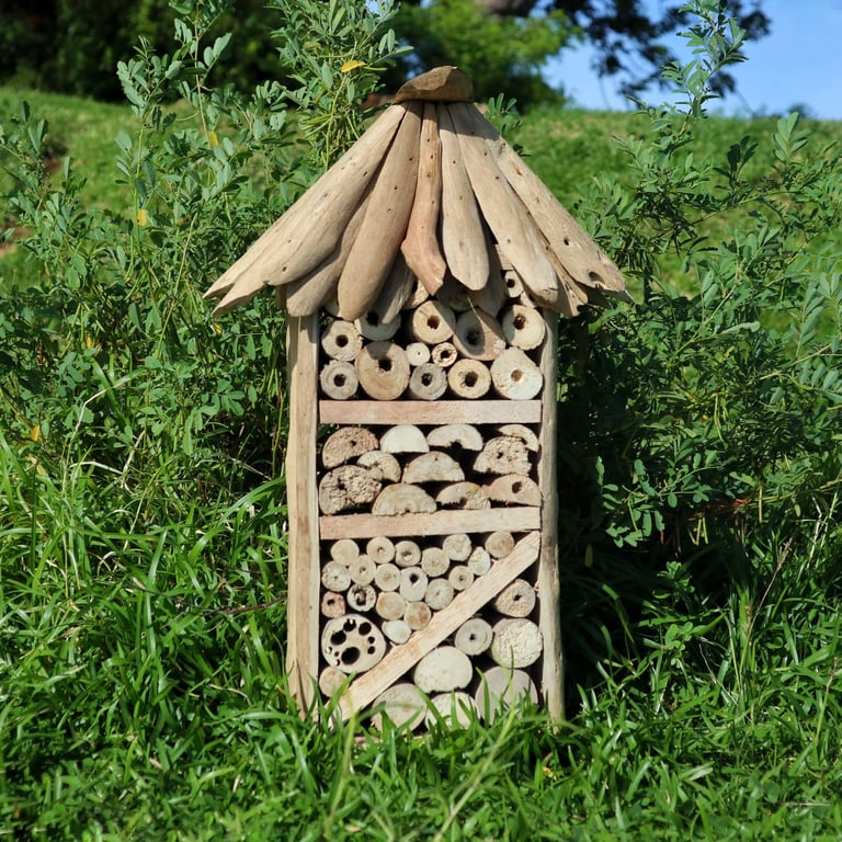 Bee & Insect Highrise Driftwood Box - Attractive Habitat for Pollinators