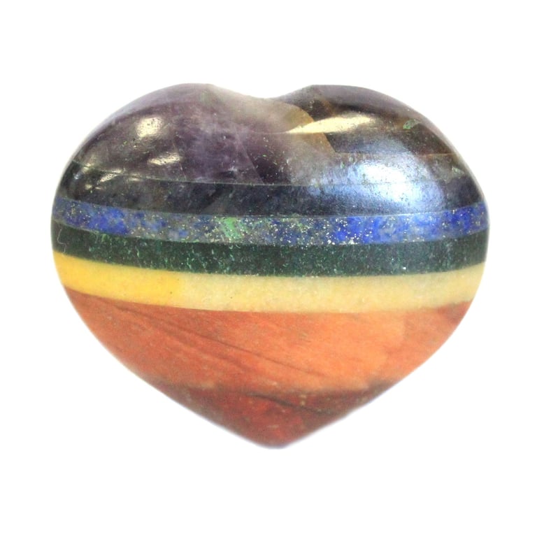 45-60mm Chakra Healing Crystal Pendants - Chakra Hearts, Authentic & Powerful