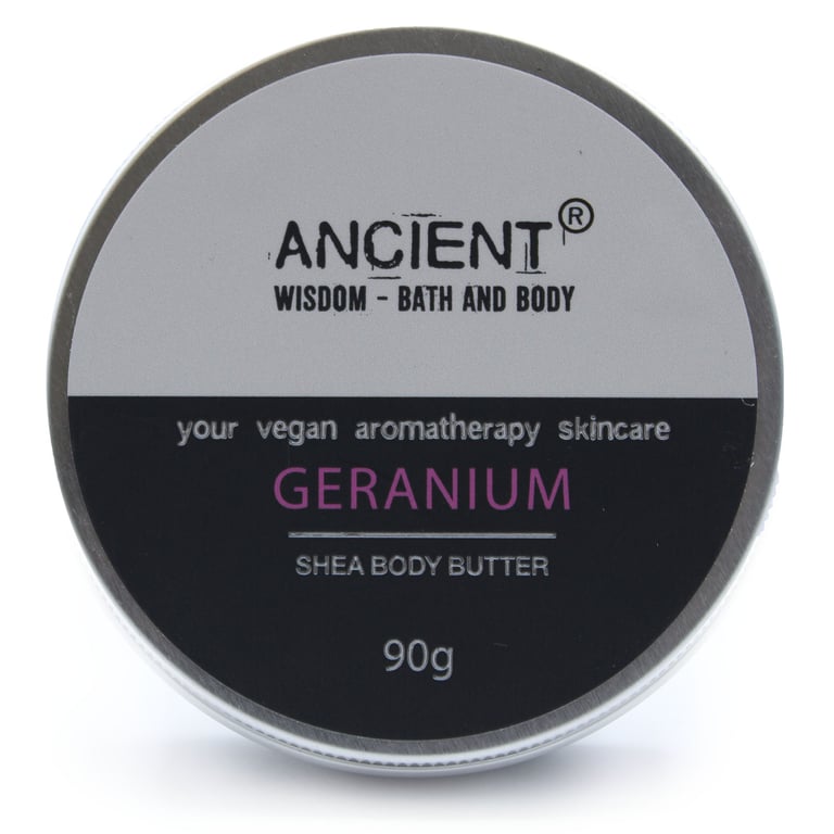 Geranium Aromatherapy Shea Body Butter 90g - Natural Skin Moisturizer