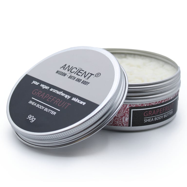 Grapefruit Aromatherapy Shea Body Butter 90g - Natural Moisturizer for Smooth Skin