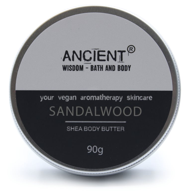 Sandalwood Aromatherapy Shea Body Butter 90g - Moisturizing Natural Skin Care