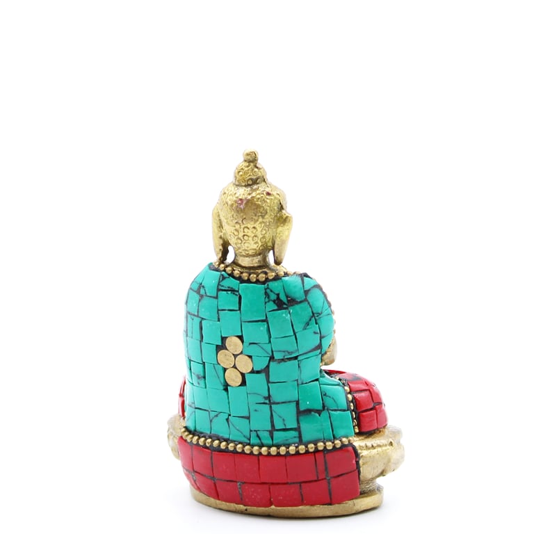 7.5cm Brass Buddha Figure - Blessing Statue - Handcrafted