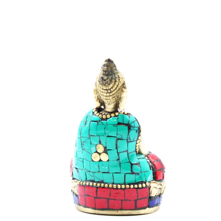 7.5 cm Brass Handheld Buddha Figure - Decorative Artifact by XYZ Brand