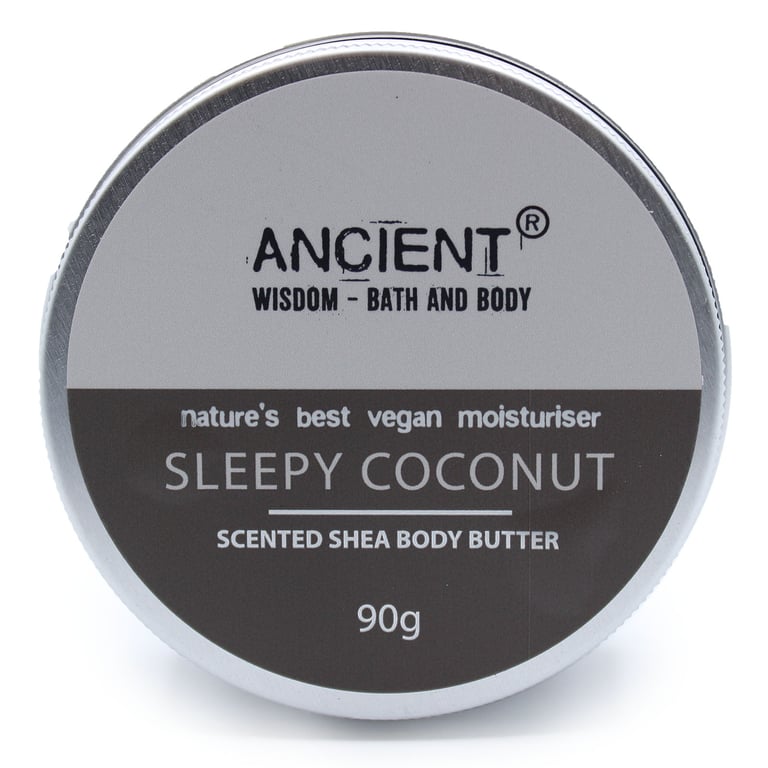 Scented Shea Body Butter - 90g Coconut Scented Moisturizing Natural Sleepycoco Body Care