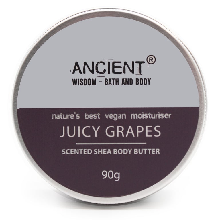 Juicy Grapes Scented Shea Body Butter 90g - Natural Moisturizer & Lotion for Soft Skin