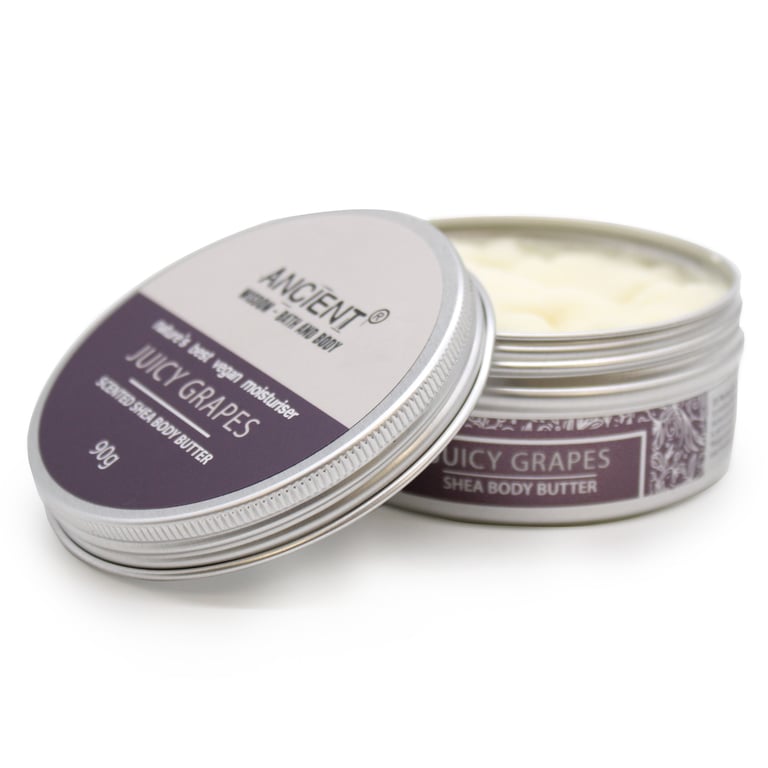 Juicy Grapes Scented Shea Body Butter 90g - Natural Moisturizer & Lotion for Soft Skin