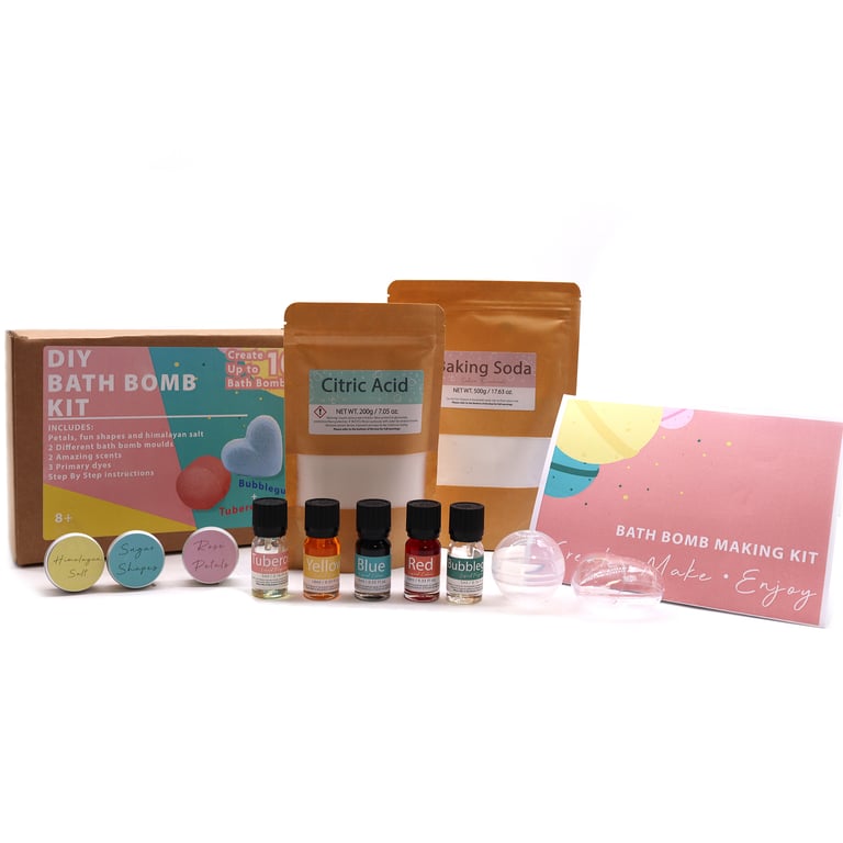 Rose & Bubblegum Bath Bomb Kit - Relaxing Aromatherapy Experience - Brand Name