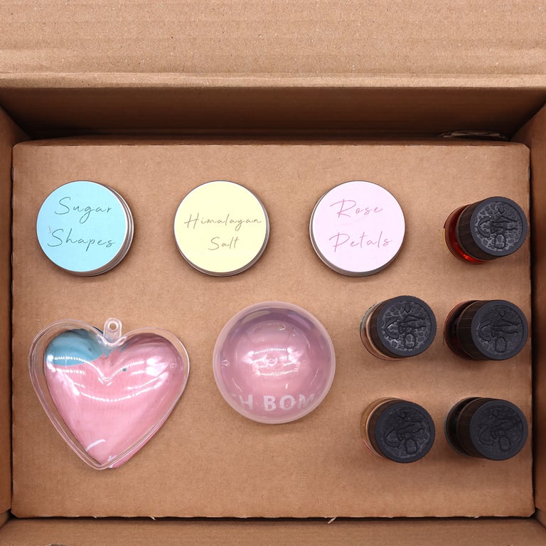 Rose & Bubblegum Bath Bomb Kit - Relaxing Aromatherapy Experience - Brand Name
