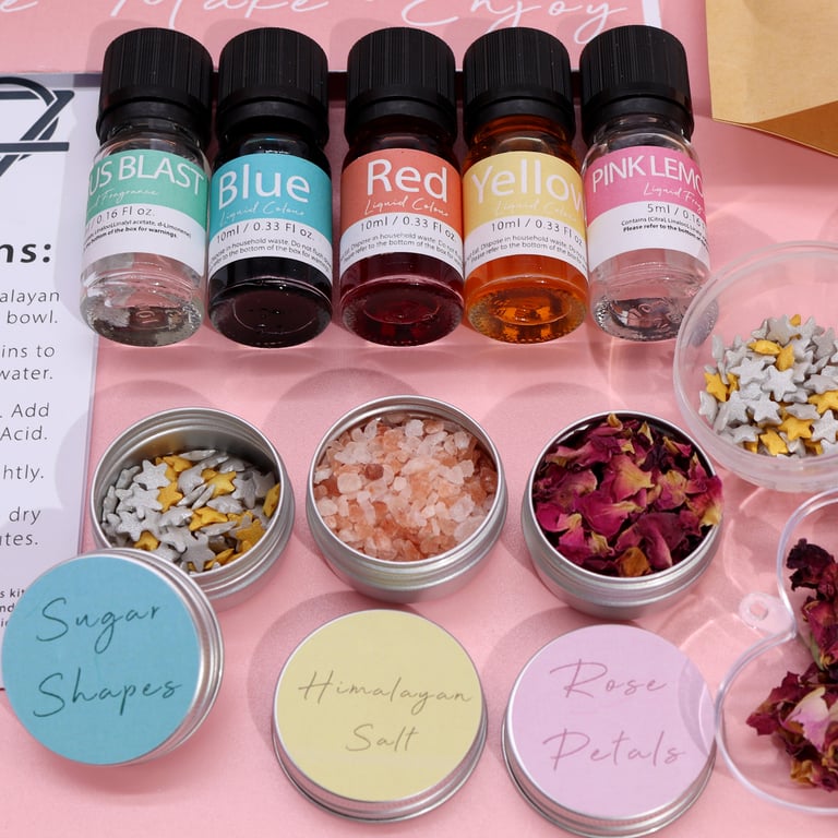 Bath Bomb Kit - Refreshing Pink Lemonade & Citrus Blast Aromas