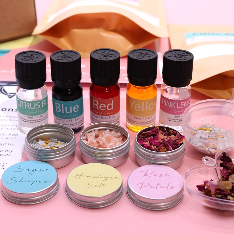Bath Bomb Kit - Refreshing Pink Lemonade & Citrus Blast Aromas