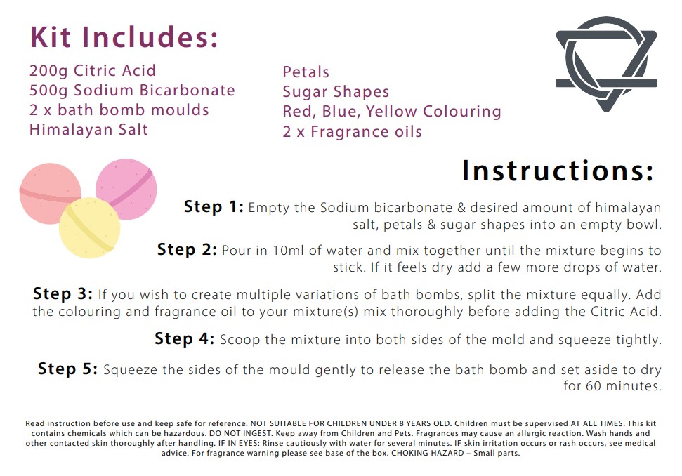 Bath Bomb Kit - Refreshing Pink Lemonade & Citrus Blast Aromas