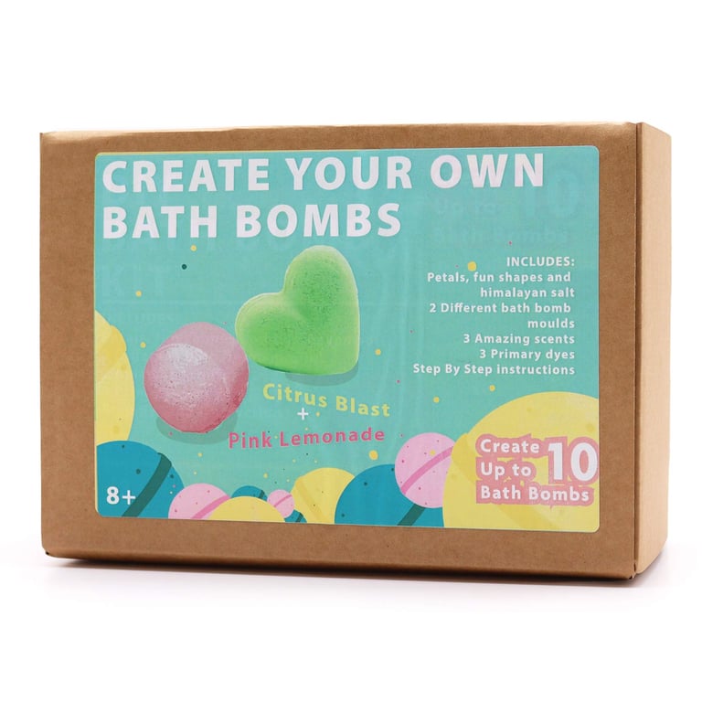 Bath Bomb Kit - Refreshing Pink Lemonade & Citrus Blast Aromas