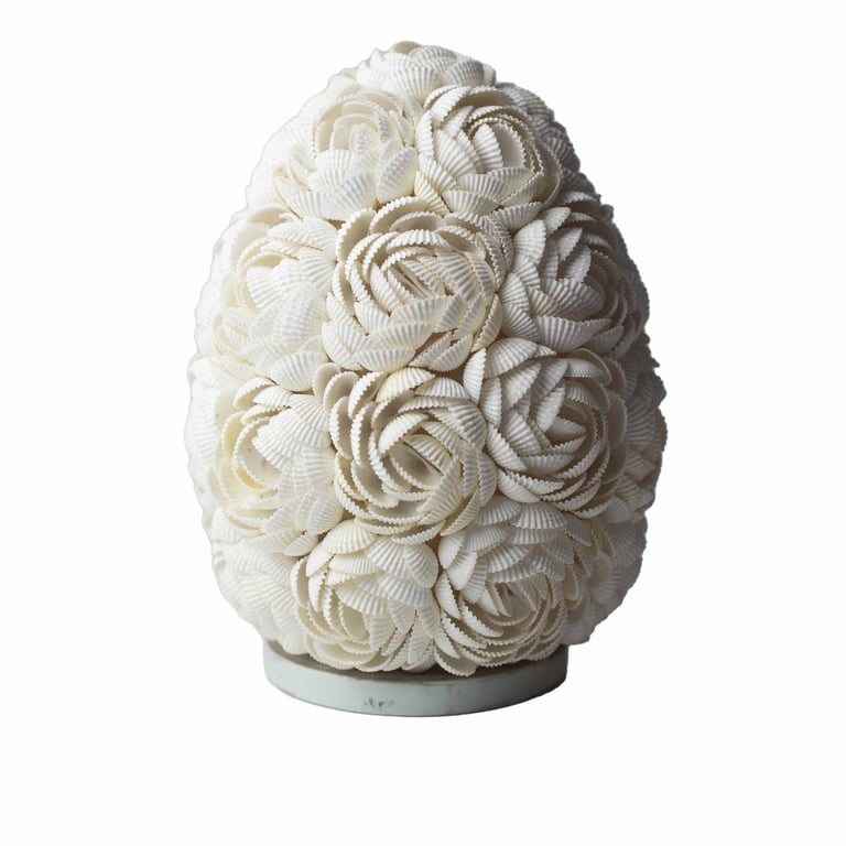 Oval Bohemian Sea Shell Lamp (20cm) - Boho Sea Shell Lamp by Unspecified Brand