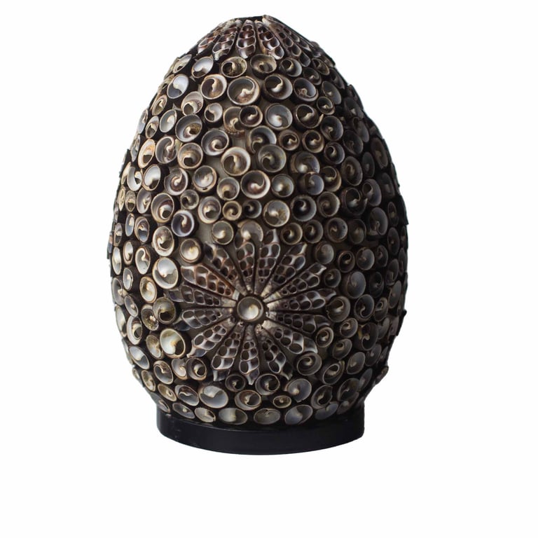 Oval Boho Sea Shell Lamp (20cm) - Chocolate Twist Design
