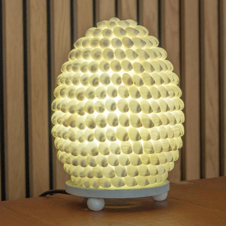 Bohemian Sea Shell Lamp (15cm) - Buting Oval Design